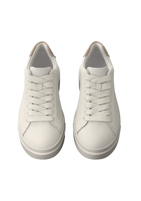 Scarpe Tommy Hilfiger Chunky Cupsole LaceUp LTH Bianco Beige Marshmallow Uomo CALVIN KLEIN | Sneakers | YM0YM01344-0LC